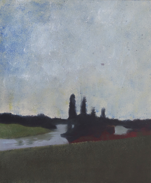 (T1119) Du train, 2022, acrylique sur toile, 65 x 54 cm