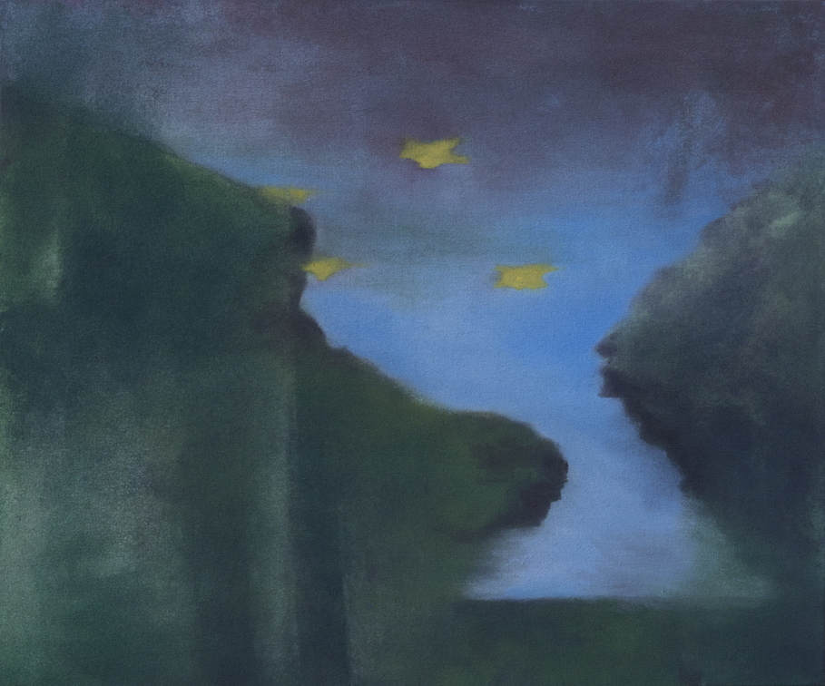 (T1124) Les falaises 2, 2022, acrylique sur toile, 46 x 55 cm (21450 visites) (T1124) Les falaises 2, 2022, acrylique sur toile, 46 x 55 cm