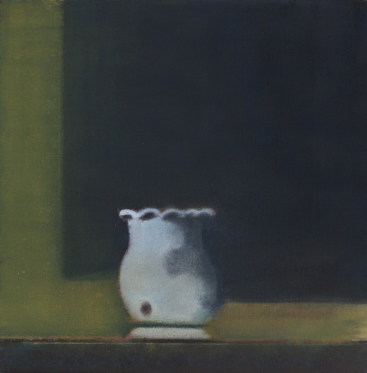 (T1126) L’urne, 2022, acrylique sur toile, 50 x 50 cm, collection privée