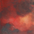 (T1157) Incendie, 2023, acrylique sur toile, 55 x 46 cm, collection privée
