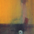 (T1158) Jeune homme au crâne, 2023, acrylique sur toile, 55 x 46 cm
