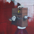 (T1160) La boîte noire, 2023, acrylique sur toile, 146 x 114 cm