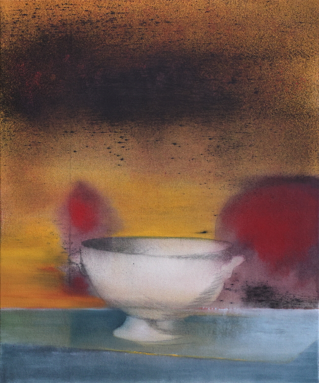 (T1162) La coupe, 2023, acrylique sur toile, 55 x 46 cm