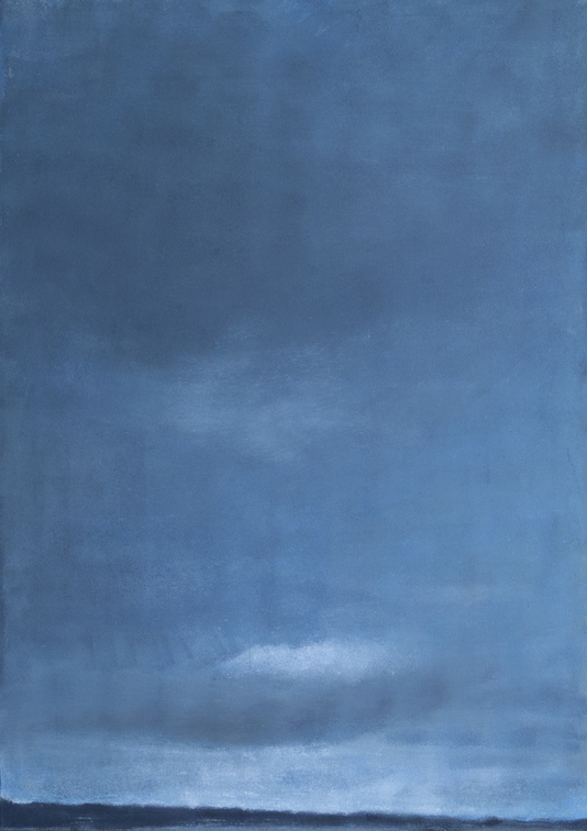 (T1163) La plaine, 2023, acrylique sur toile, 116 x 81 cm