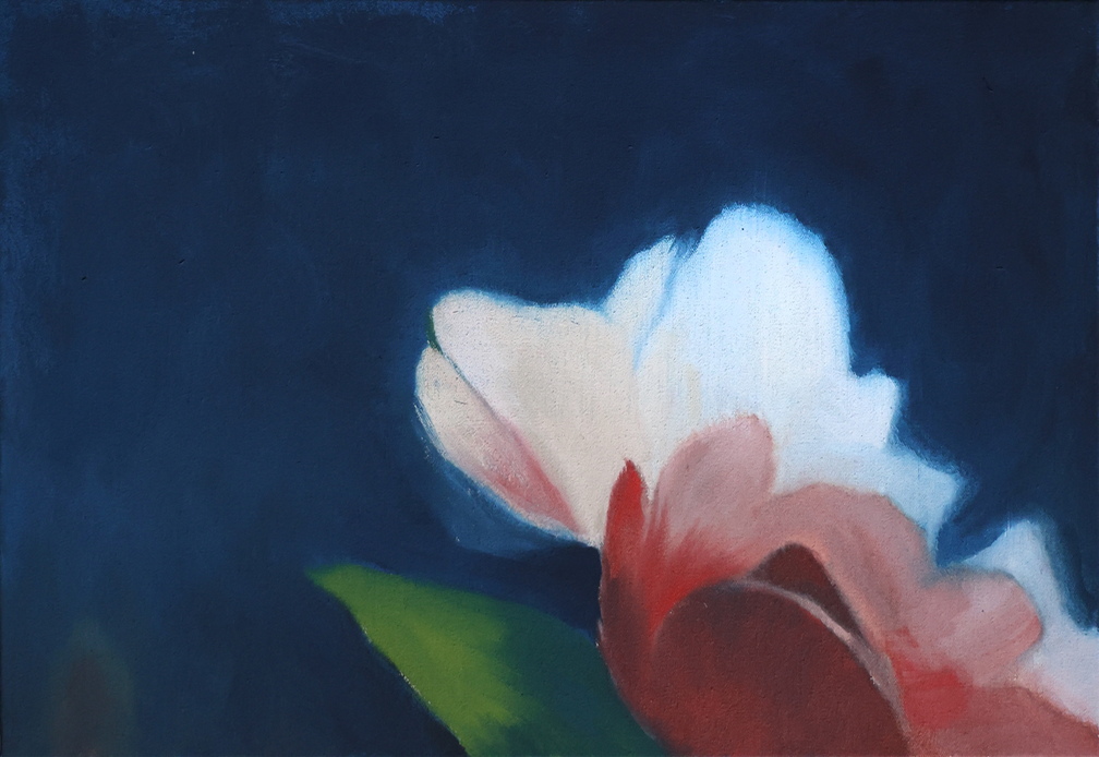 (T1166) Ma fleur, 2023, acrylique sur toile, 45,5 x 31,5 cm, collection privée