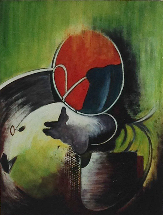(T0237) Vertige 2, 1993, acrylique sur toile, 130 x 97 cm (15960 visites) (T0237) Vertige 2, 1993, acrylique sur toile, 130 x 97 cm