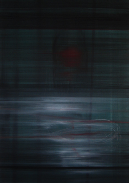 (T0398) Figure verticale 5, 2002, acrylique sur toile, 162 x 130 cm
