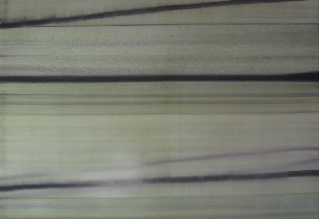 (T0406) Lignes horizontales, 2002, acrylique sur toile, 114 x 146 cm