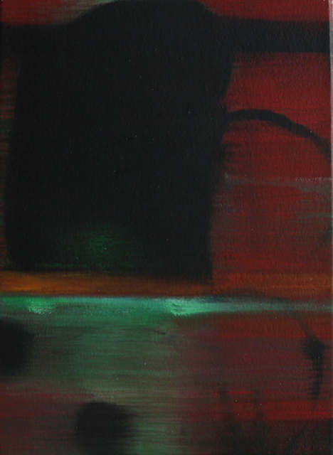 (T0466) Écho 10, 2003, acrylique sur toile, 33 x 24 cm