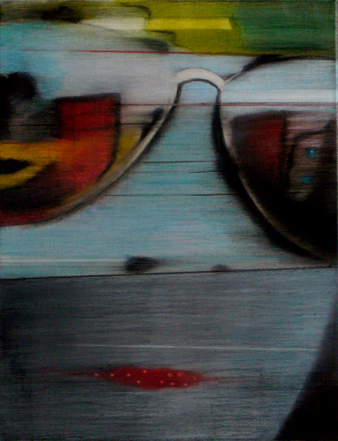 (T0706) Masque 4, 2009, acrylique sur toile, 35 x 27 cm (19512 visites) (T0706) Masque 4, 2009, acrylique sur toile, 35 x 27 cm