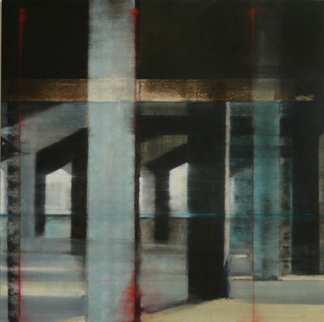 (T0830) Annonciation, 2013, acrylique sur toile, 150 x 150 cm, collection Fondation Colas
