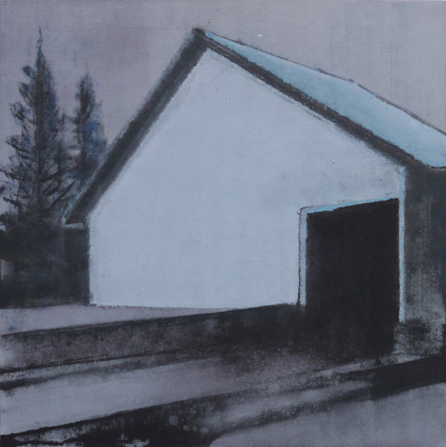 (T0840) Grange 2, 2013, acrylique sur toile, 80 x 80 cm, collection privée